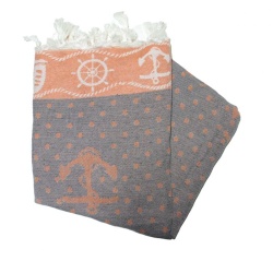 fouta-jacquard-ancre-noir-orange