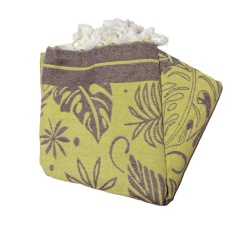 fouta-jacquard-palmier-jaune-noir